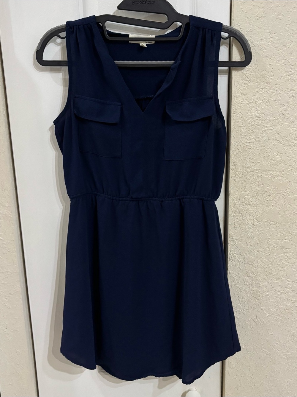 Monteau Los Angeles Navy Sleeveless Utility Mini Dress